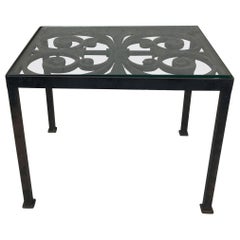 Used French Iron Gate Side Table