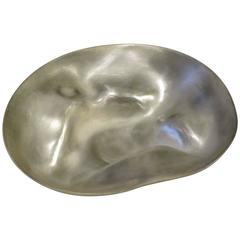 Hand-Crafted Silver Leaf Bowl, Italy, Contemporary 1