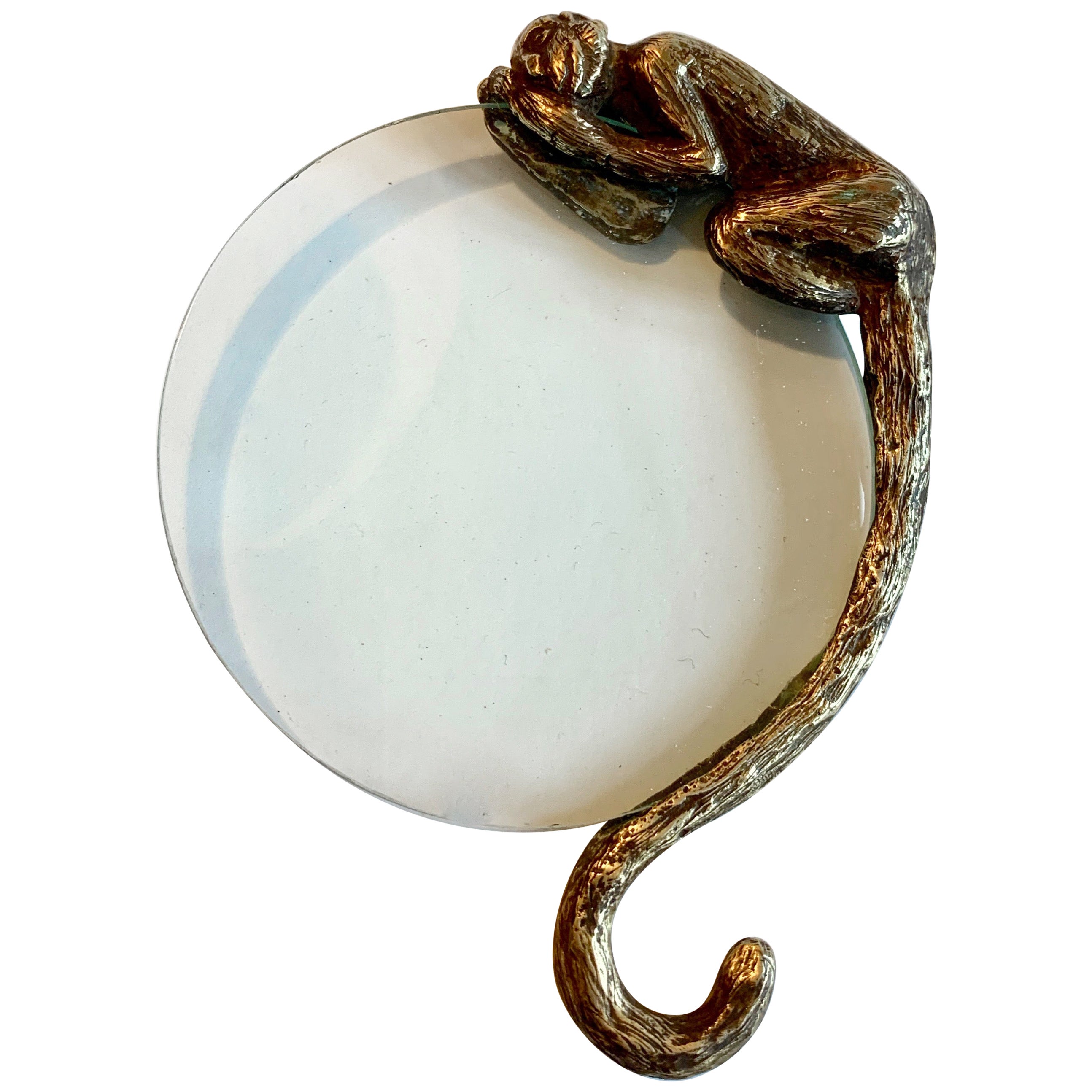 English Antique Brass Desk Magnifying Glass / Paperweight Circa 1910 at 1stDibs