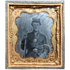 Civil War "Tintype" Portrait of a Union Soldier, American, circa 1861