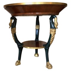 Russian Empire Style Mahogany Veneer Table Able to Form a Jardinière