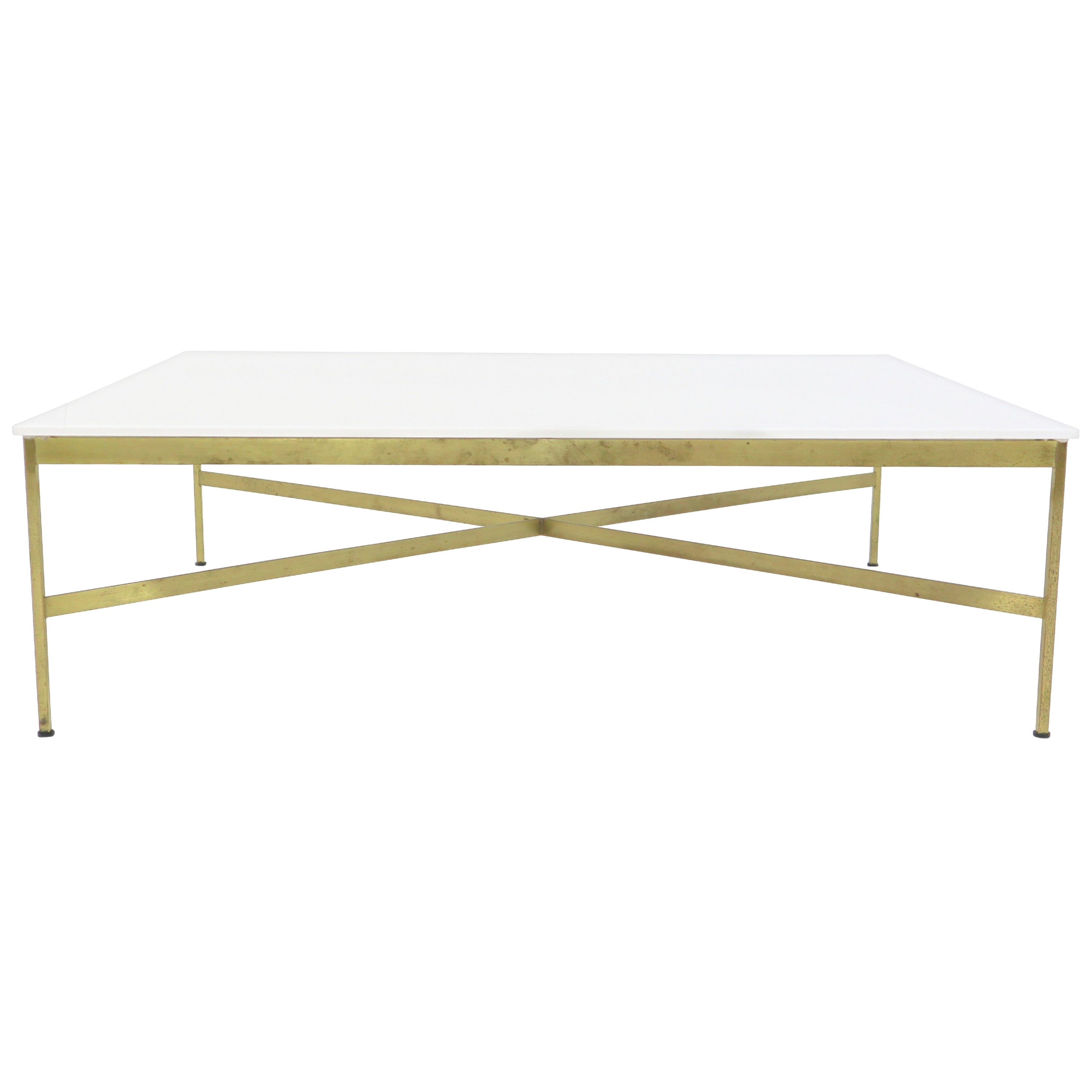Modernist Brass and Marble Coffee Table by Paul McCobb at 1stDibs