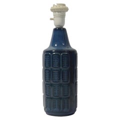 Lampada da tavolo in gres blu di Einar Johansen per Søholm, Danimarca, anni '60