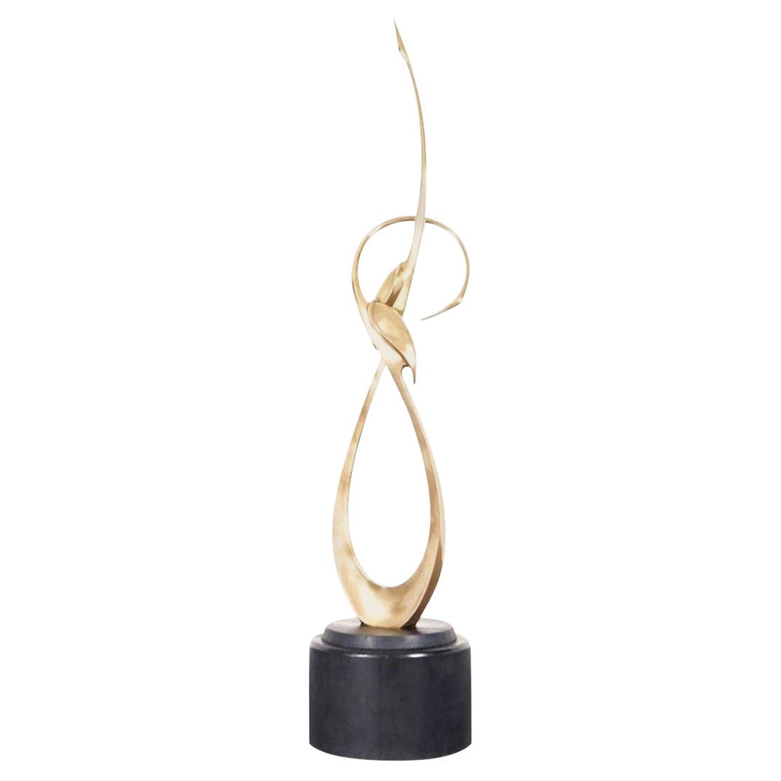 Vintage Life-Size Brass "Entwined Cranes" Sculpture by Boris Lovet-Lorski For Sale