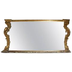 Late 18th Century Giltwood Mantle Mirror