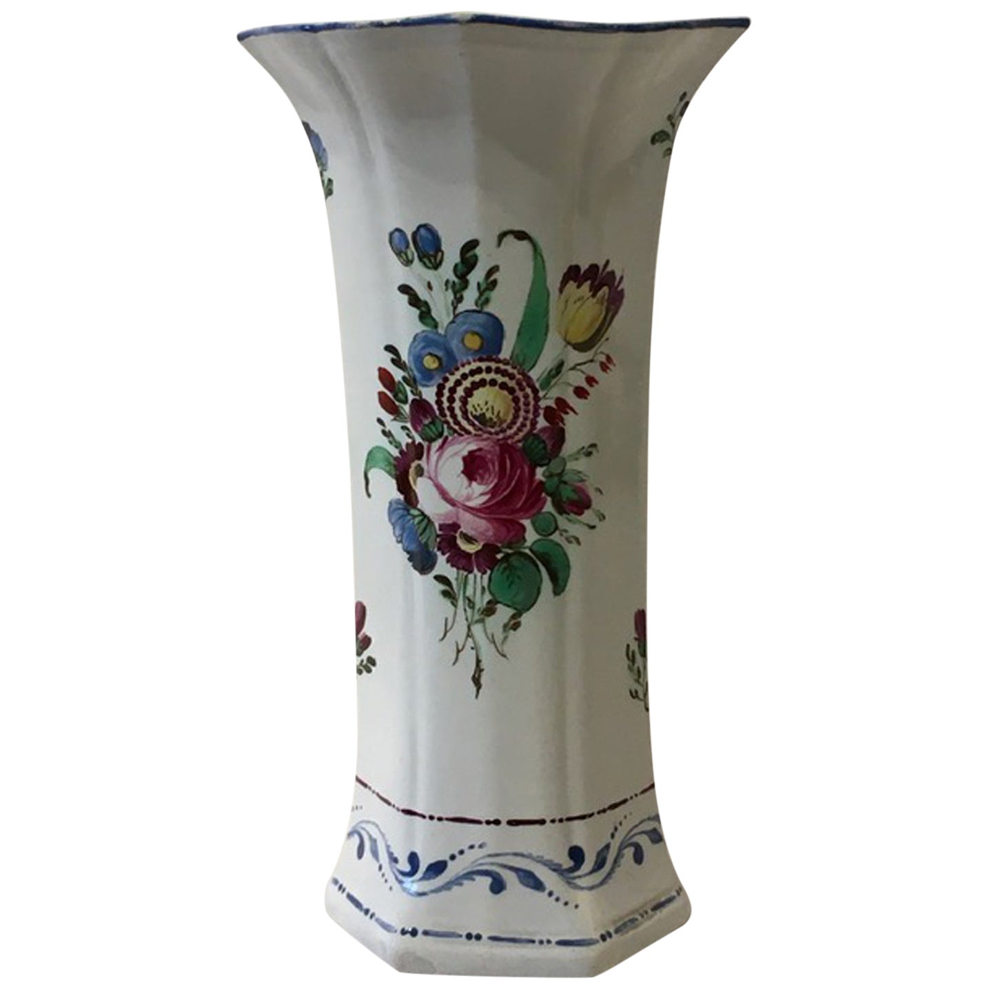 Pair of 18th Century Royal Copenhagen Porcelain Egg Vases at 1stDibs