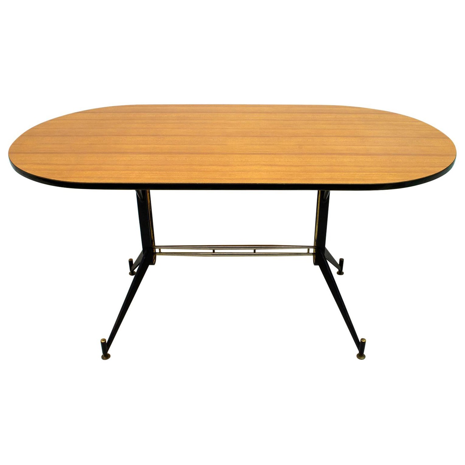 Ignazio Gardella Mid-Century Modern Italian Oval Table, 1950 For Sale