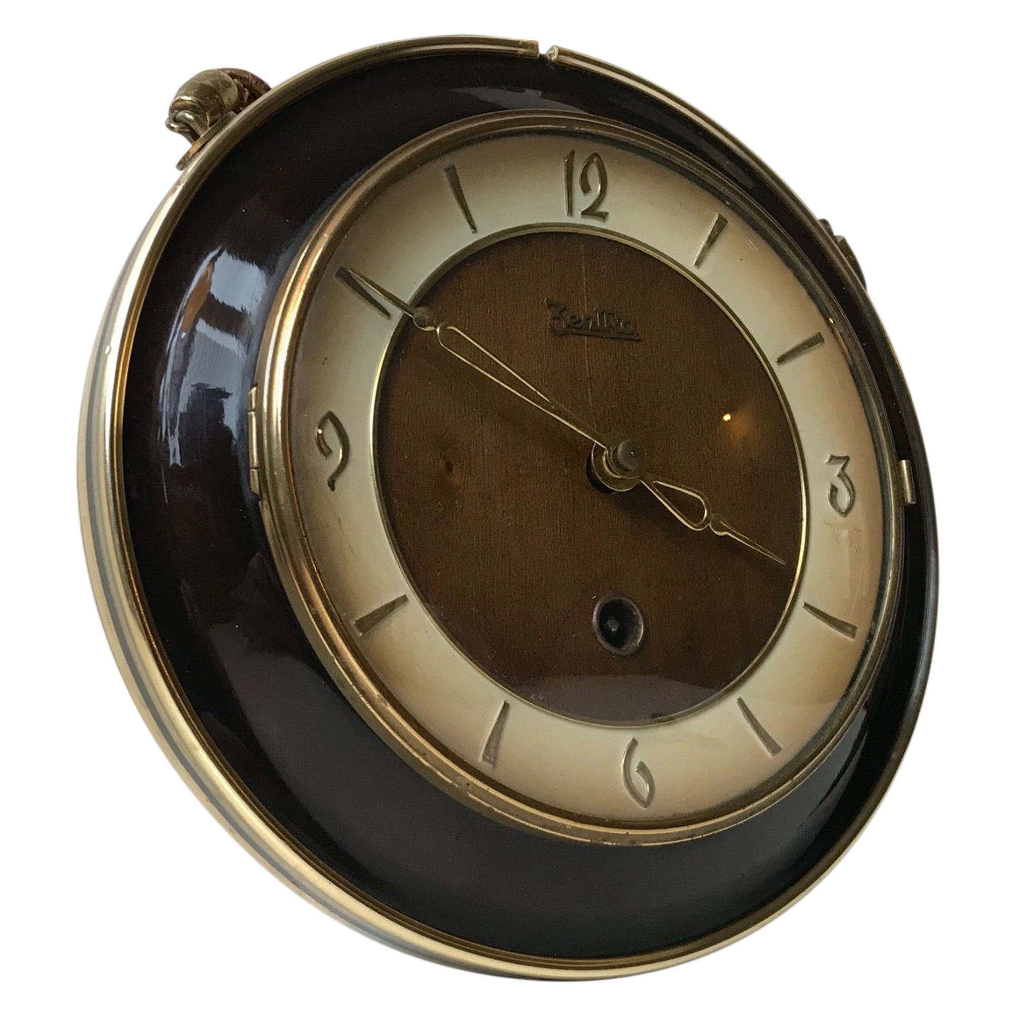 1950s Wall Clock with Églomisé For Sale at 1stDibs