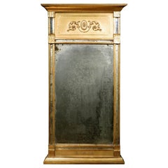 Antique Very Fine Gustavian Period Giltwood Pier Mirror, Swedish Circa 1800