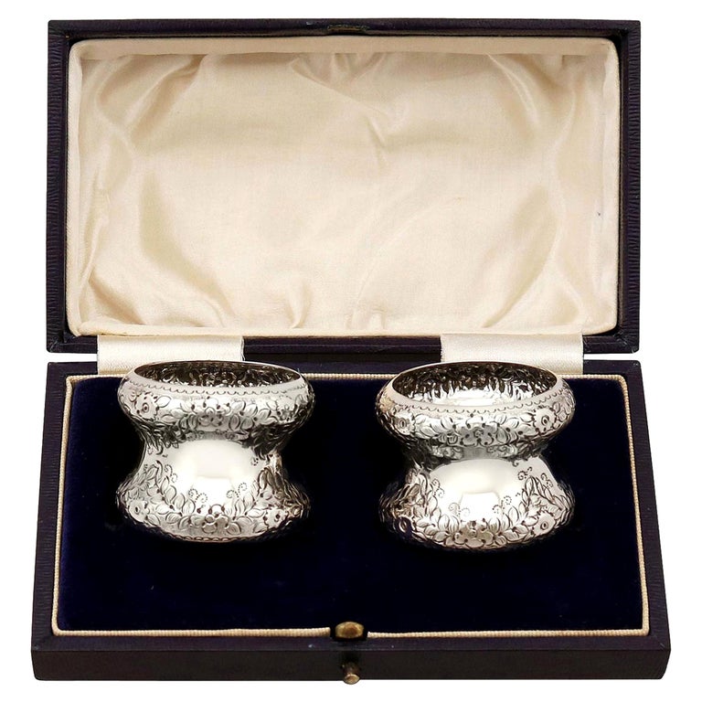 Antique Edwardian Sterling Silver Napkin Rings For Sale at 1stDibs