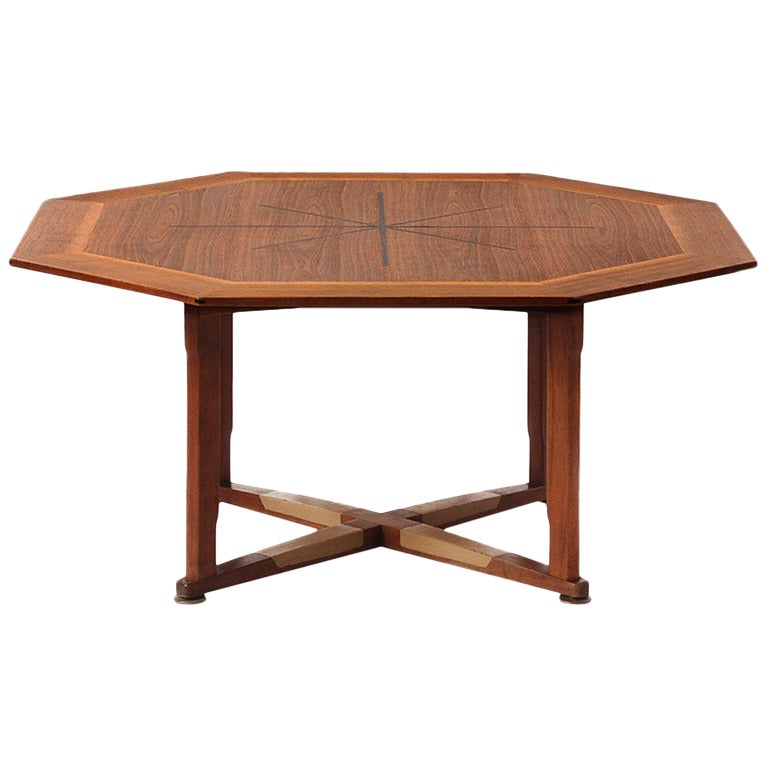 Octagonal Gaming Table by Edward Wormley For Sale