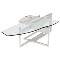 Robert Whitton Prototype Coffeetable in Aluminum and Glass