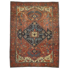 Antique Persian Serapi Rug