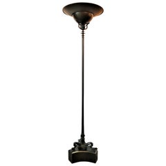 Lampadaire néoclassique d'angle latéral de torche Pompeian Mood Light LA CA du 19ème siècle