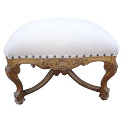 19th Century, French, Regence Style Giltwood Bench