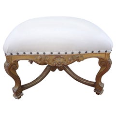19th Century French Regence Style Giltwood Bench