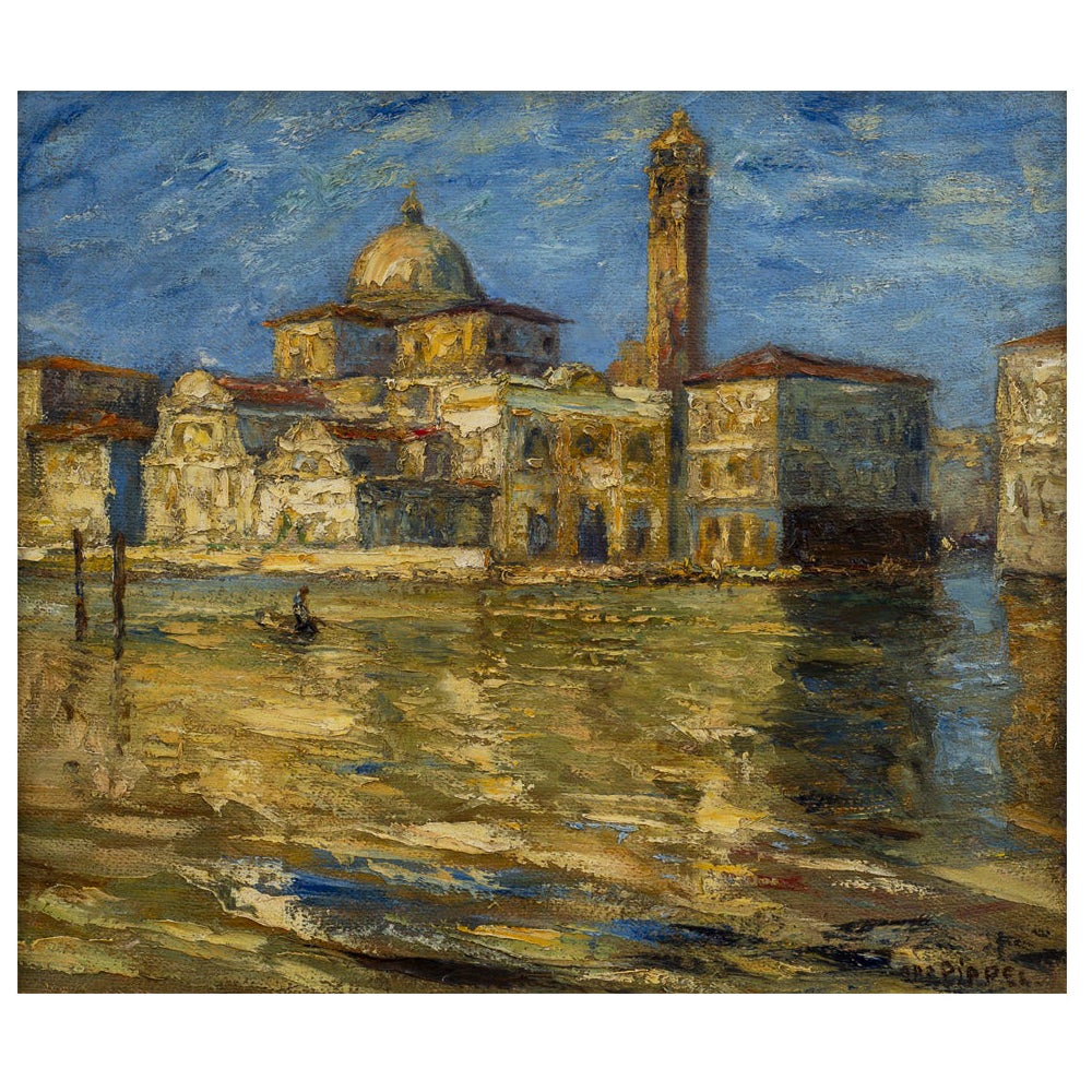 Vintage Italian Oil Painting of Venice For Sale at 1stDibs