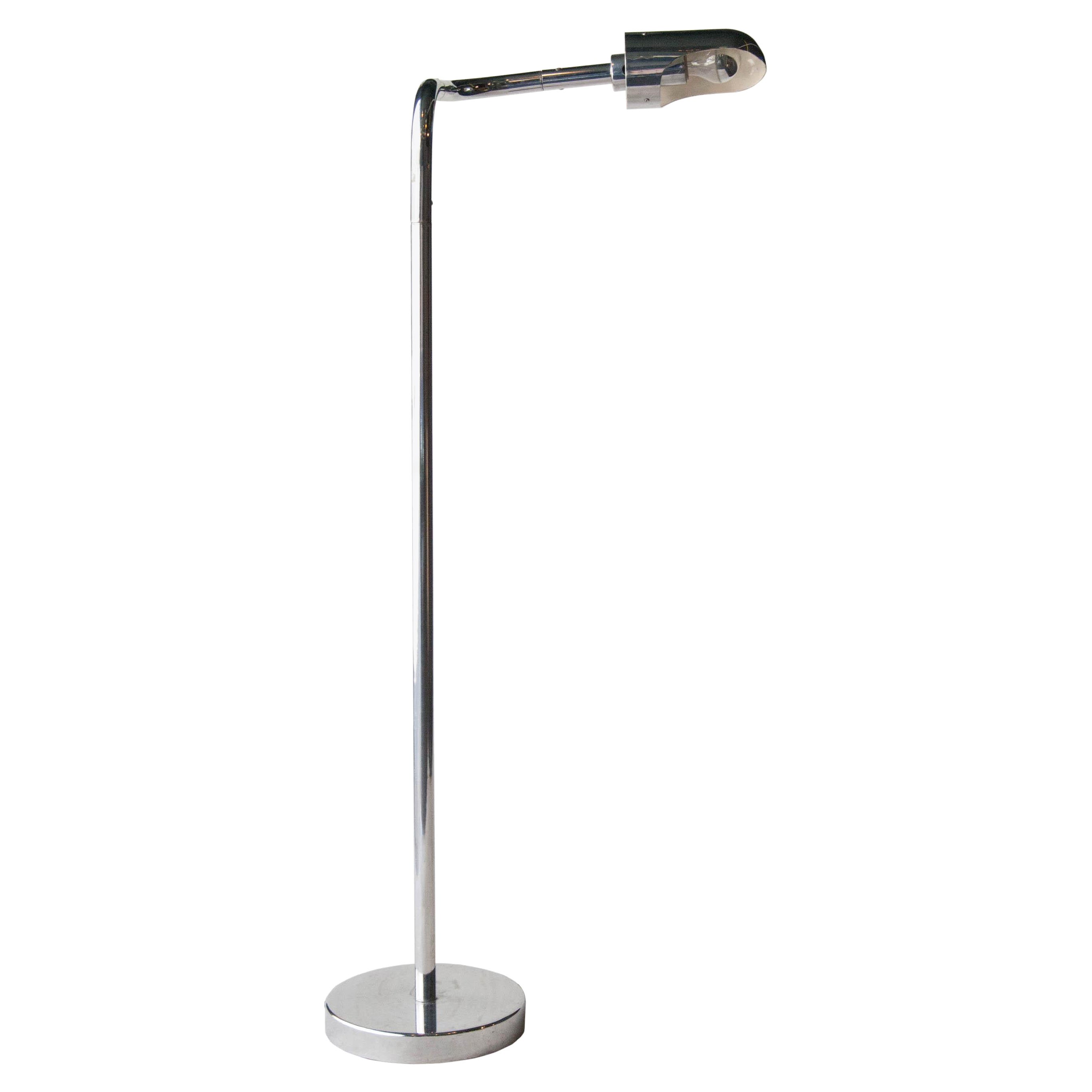 Modern Chromed Metal Italian Floor Lamp, 1970