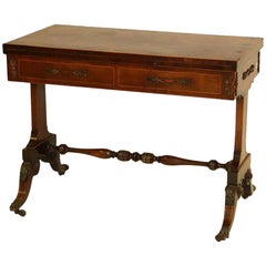 Tavolo da Backgammon/scacchi Regency inglese del XIX secolo