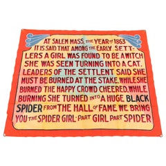 Vintage O'Henry Fred Johnson Salem Witch Trials Sideshow Spider Girl Banner
