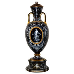 Single Antique Porcelain Neoclassic Lamp