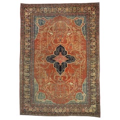 Antiker persischer Farahan-Teppich mit Kunst & Kunsthandwerk William-Morris-Stil