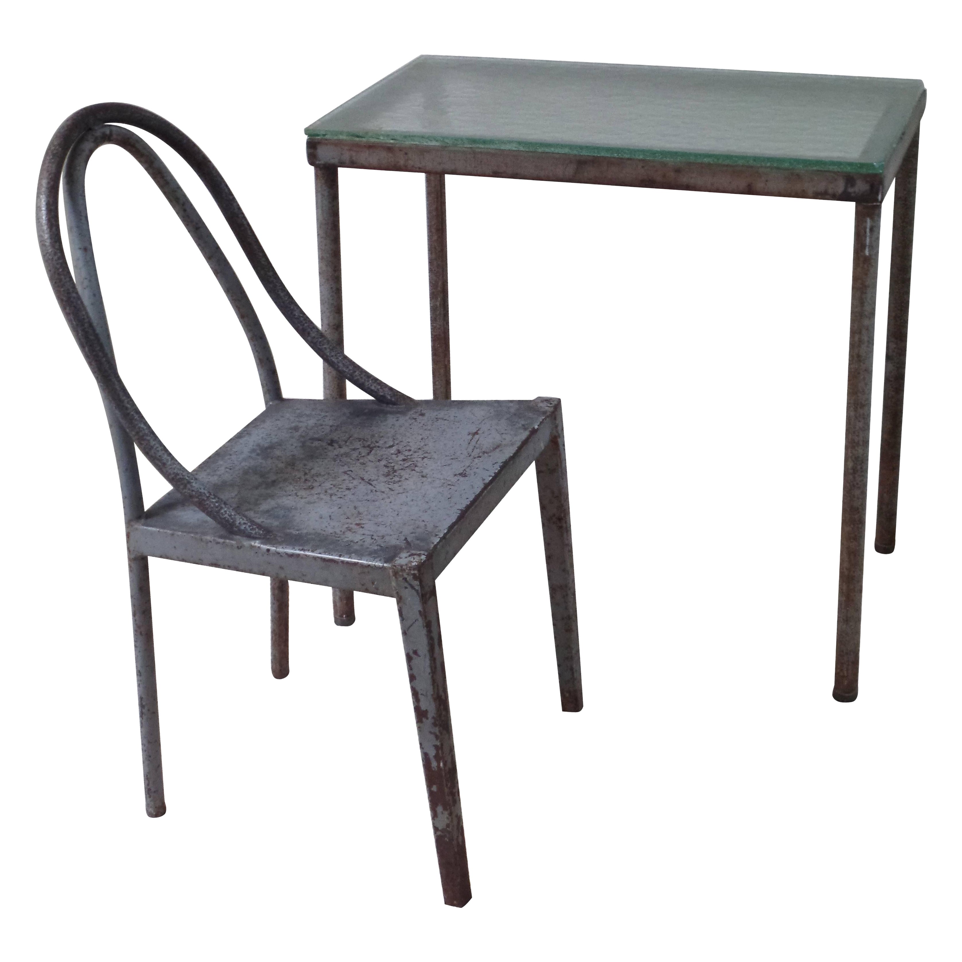 Important French Modernist Prototype Desk & Chair by Robert Mallet-Stevens