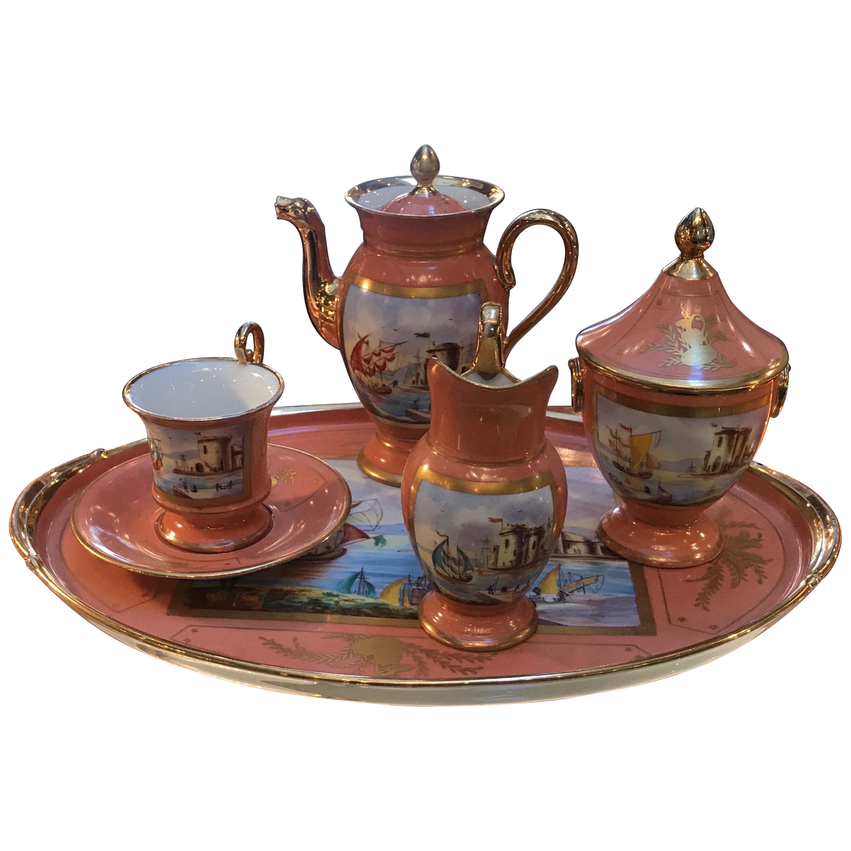 Paris Porcelain Tea Set For Sale at 1stDibs