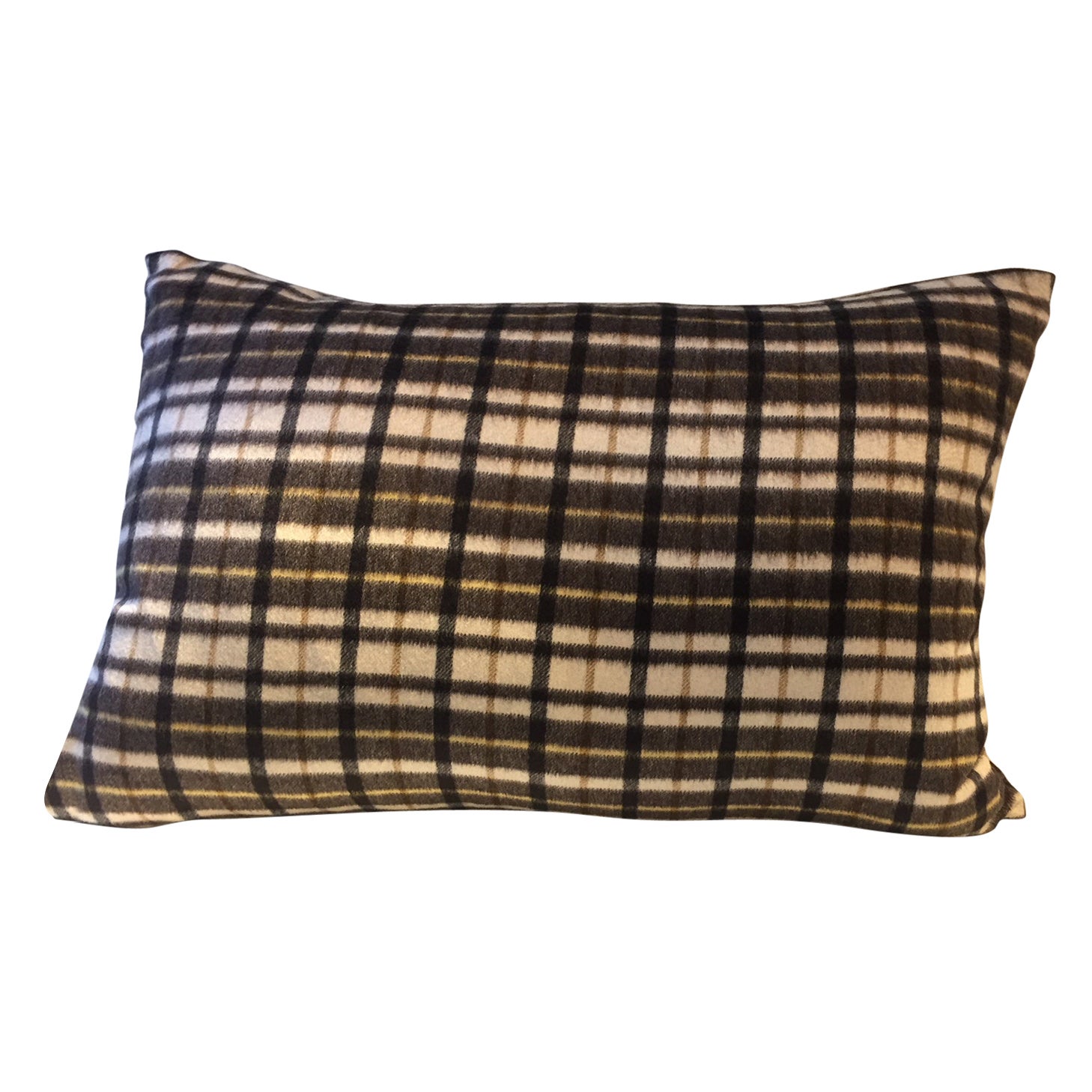 Mink Cushions Color BlackBrown With Black Cashmere On the Back For