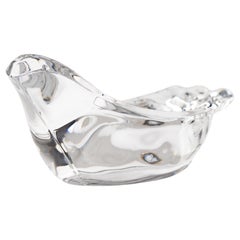 Retro 1960's French Glass Dove Ashtray