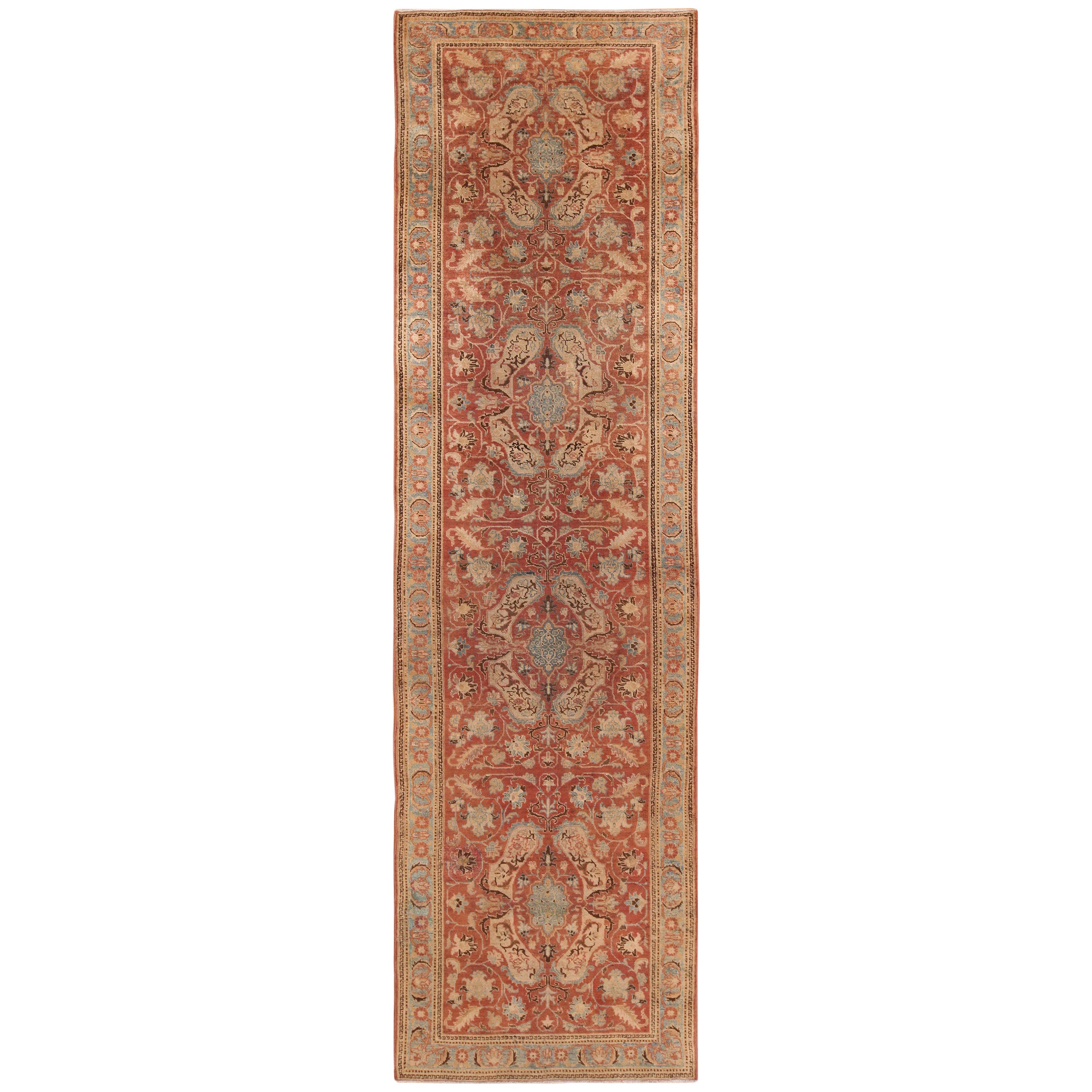 Antique Heriz Persian Runner Rug. Size 3 ft 8 in x 14 ft 8 in (1.12 m