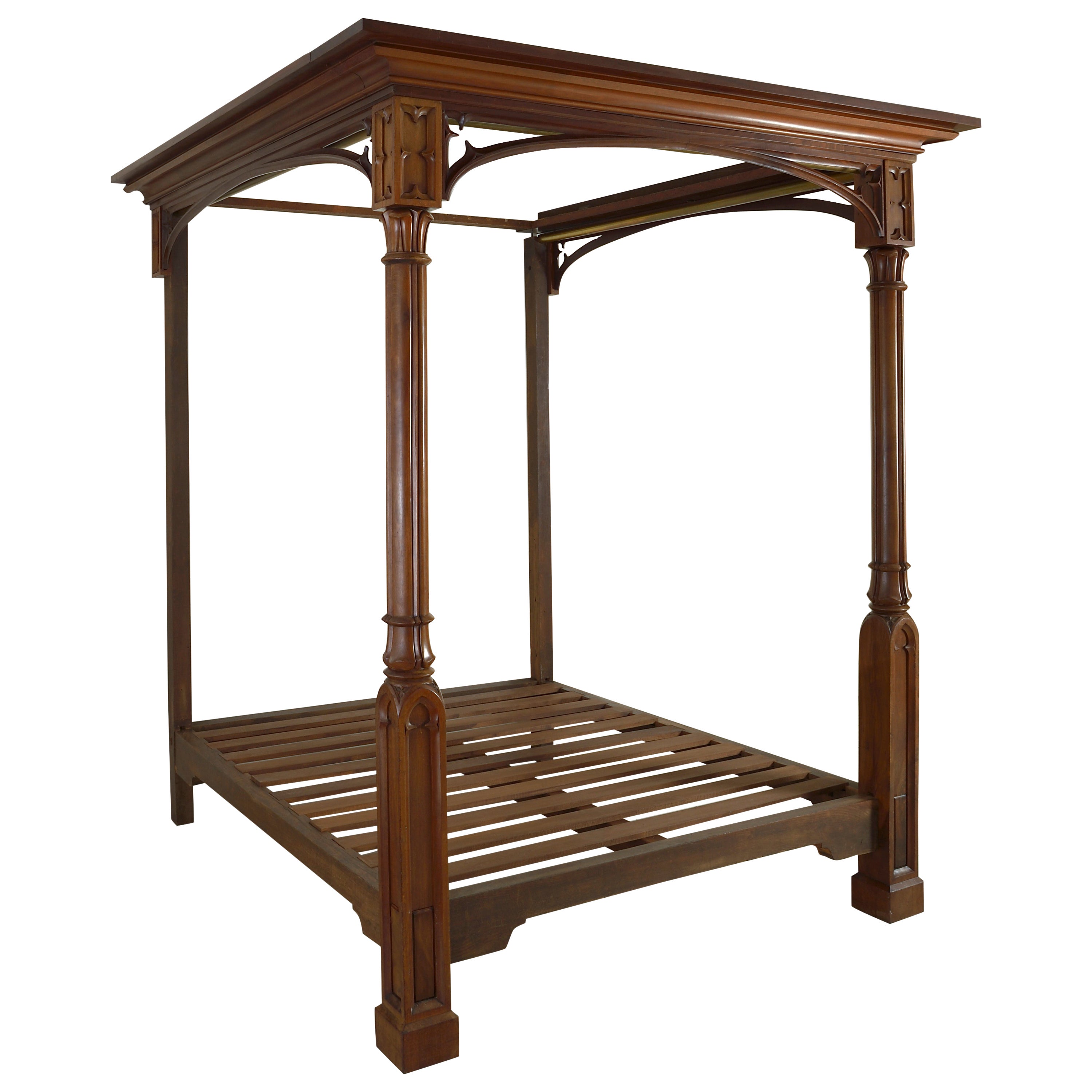 Exceptional Four Poster Early Victorian Rococo Bed For Sale at 1stDibs