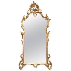 Gilt Gold Shell and Vine Floral Carved Mirror