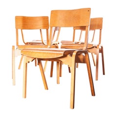 1950s Stacking Dining Chairs Made by Tecta Designed by Stafford, Set of Six
