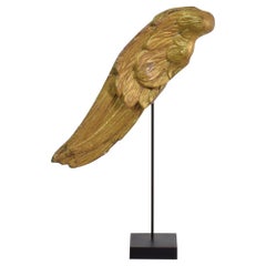 18th Century, Italian Carved Wooden Wing of a Baroque Angel
