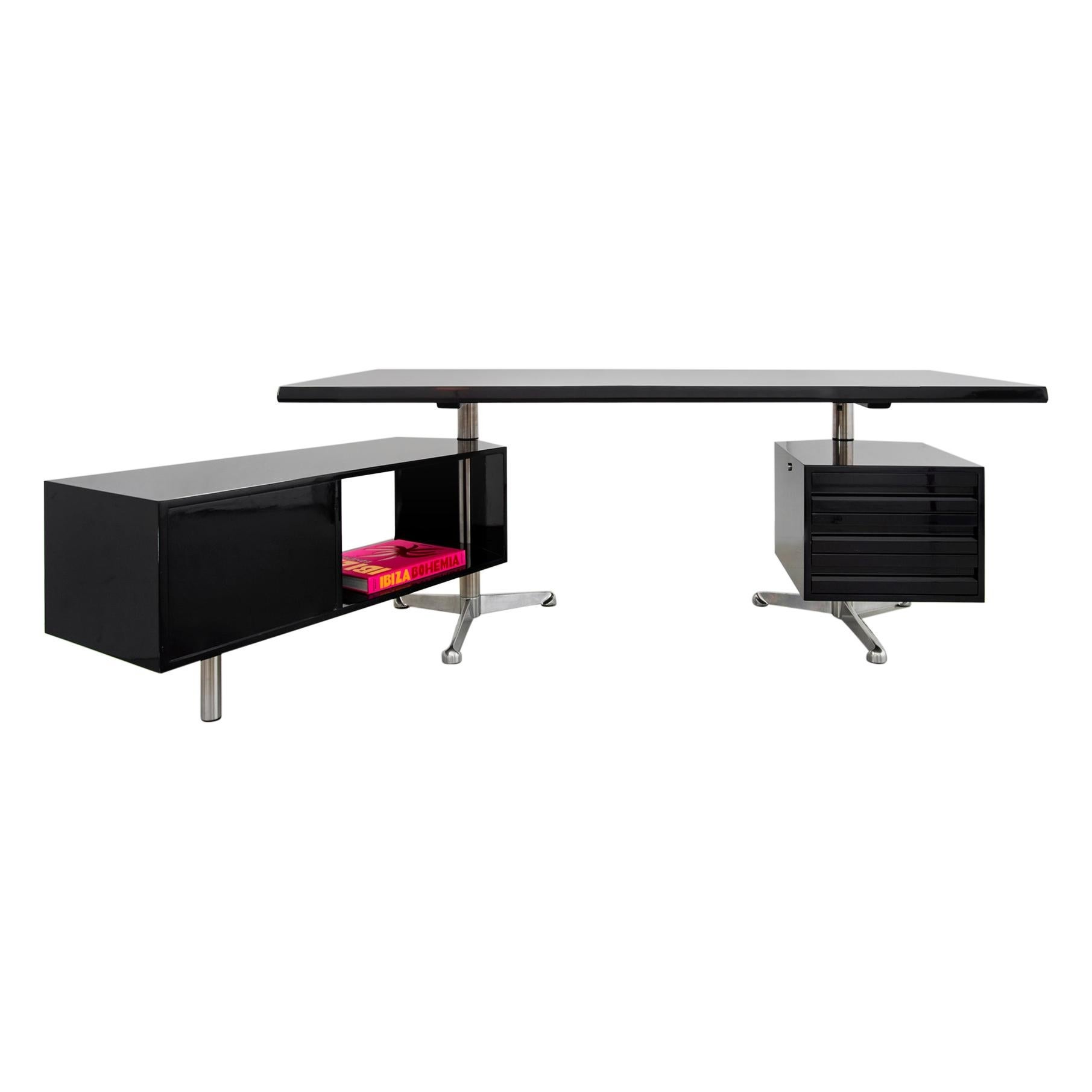 Fine Italian Modern Walnut Executive Desk, Borsani at 1stDibs fine