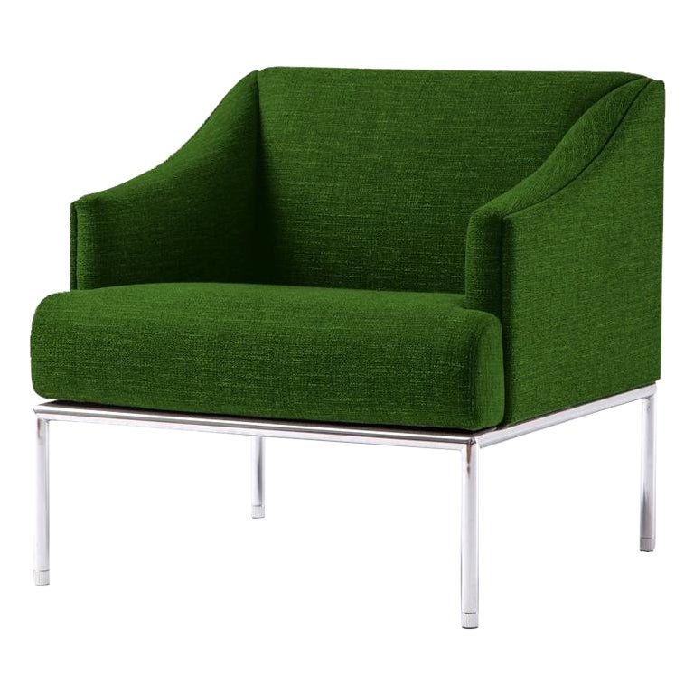 For Sale: Green (Hallingdal 2 960) Cappellini High Time Small Armchair in Fabric or Leather by Christophe Pillet