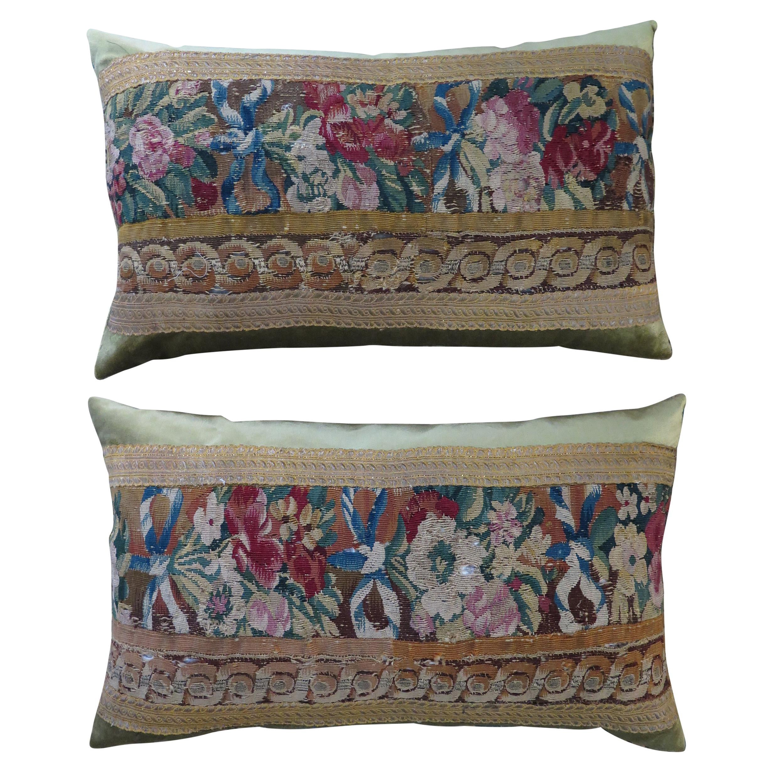 18th Century Tapestry Fragment Pillow