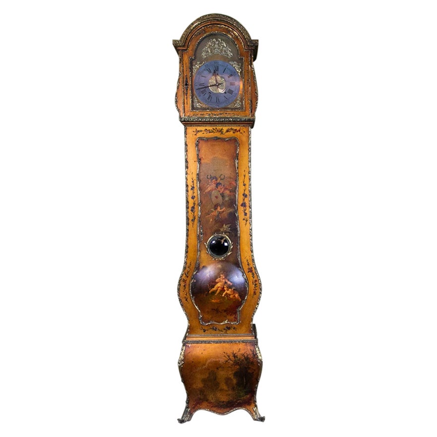 Antique Colonial Mfg Co Empire Style Mahogany Grandfather Clock German