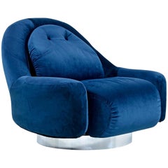 Retro Guido Faleschini Swivel Lounge Chair by Mariani for Pace