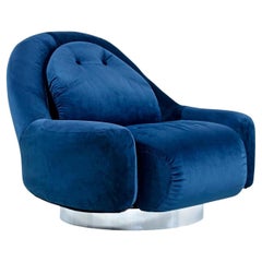 Oversized Guido Faleschini Swivel Lounge Chair by Mariani for Pace