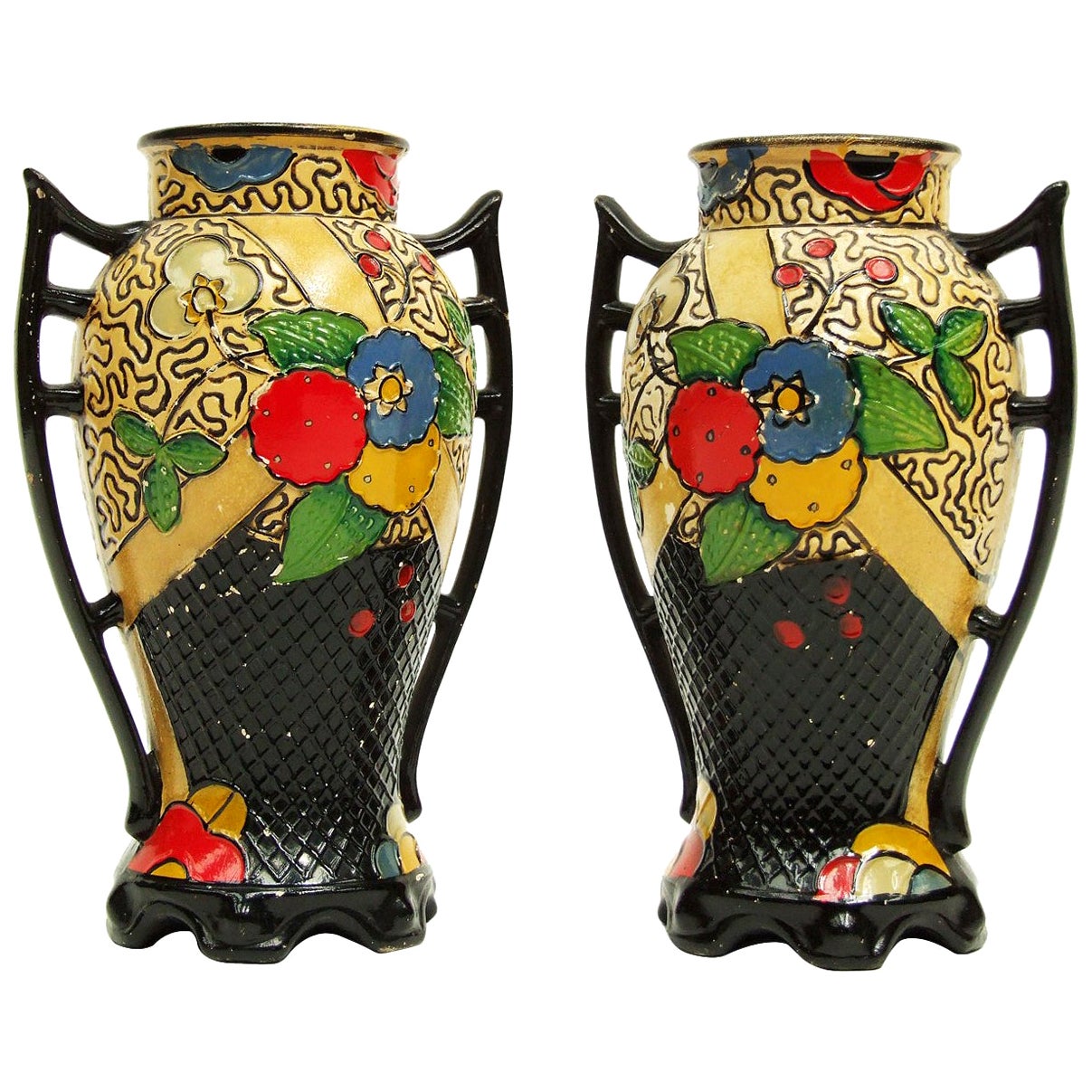 French Art Deco Ceramic Vase or Small Planter For Sale at 1stDibs