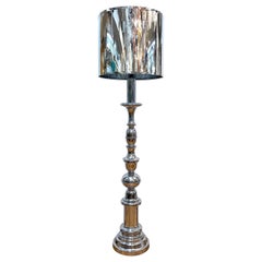 Italian 1970s Large "Candlestick" Style Floor Lamp