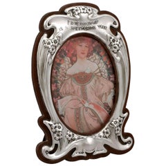 Art Nouveau Style Sterling Silver Photograph Frame