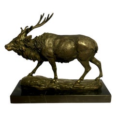 Vintage  Miguel Fernando Lopez 'Milo' Bronze Deer Statue