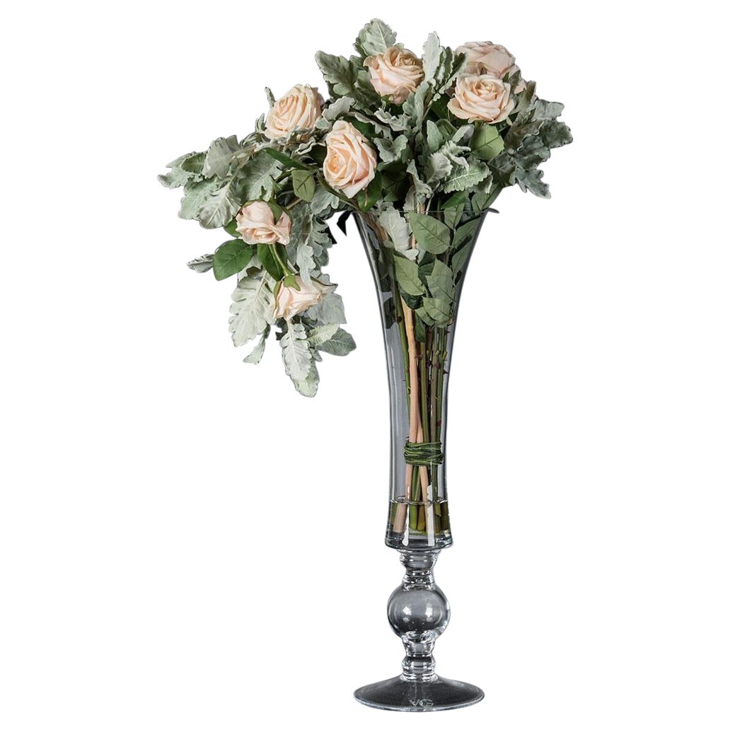 Eternity Vase Fragrance Roses Corfu' Set Arrangement, Flowers, Italy For Sale