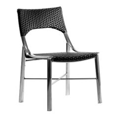 Lua Brazilian Contemporary Outdoor Metal and Fiber Chair by Lattoog