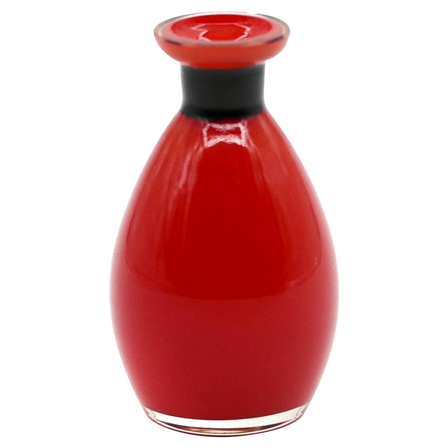 Vaso vintage in vetro di Murano rosso - Italia - anni '70