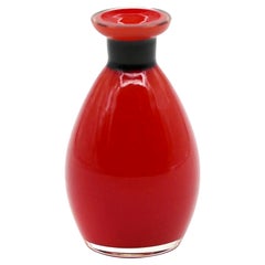 Vintage Vase aus rotem Murano Glas - Italien - 1970er Jahre