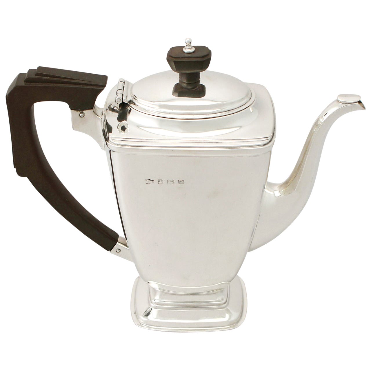 Antique German Silver Tea Pot For Sale at 1stDibs